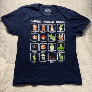 Men’s Super Mario Bros Graphic T-Shirt Sz Lg